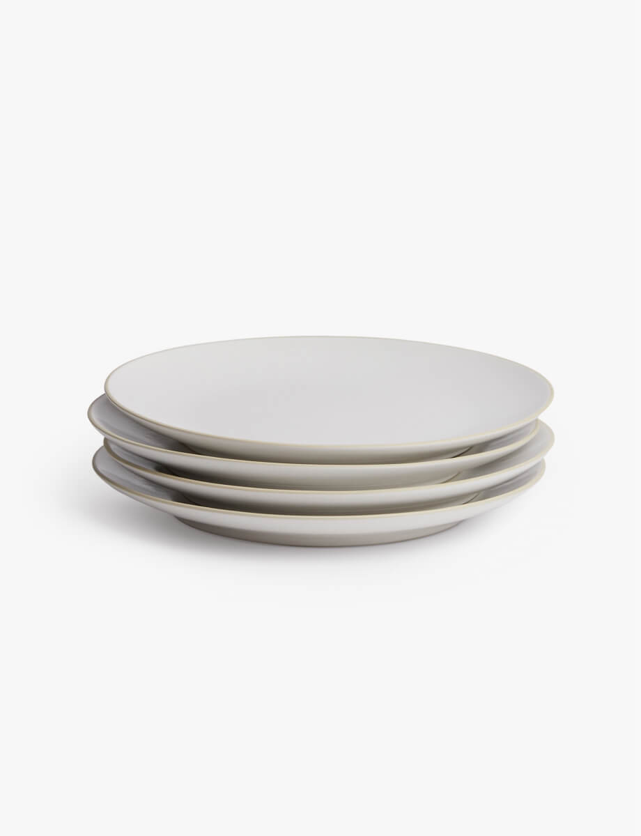 Craft White Stoneware Coupe Dinner Plates