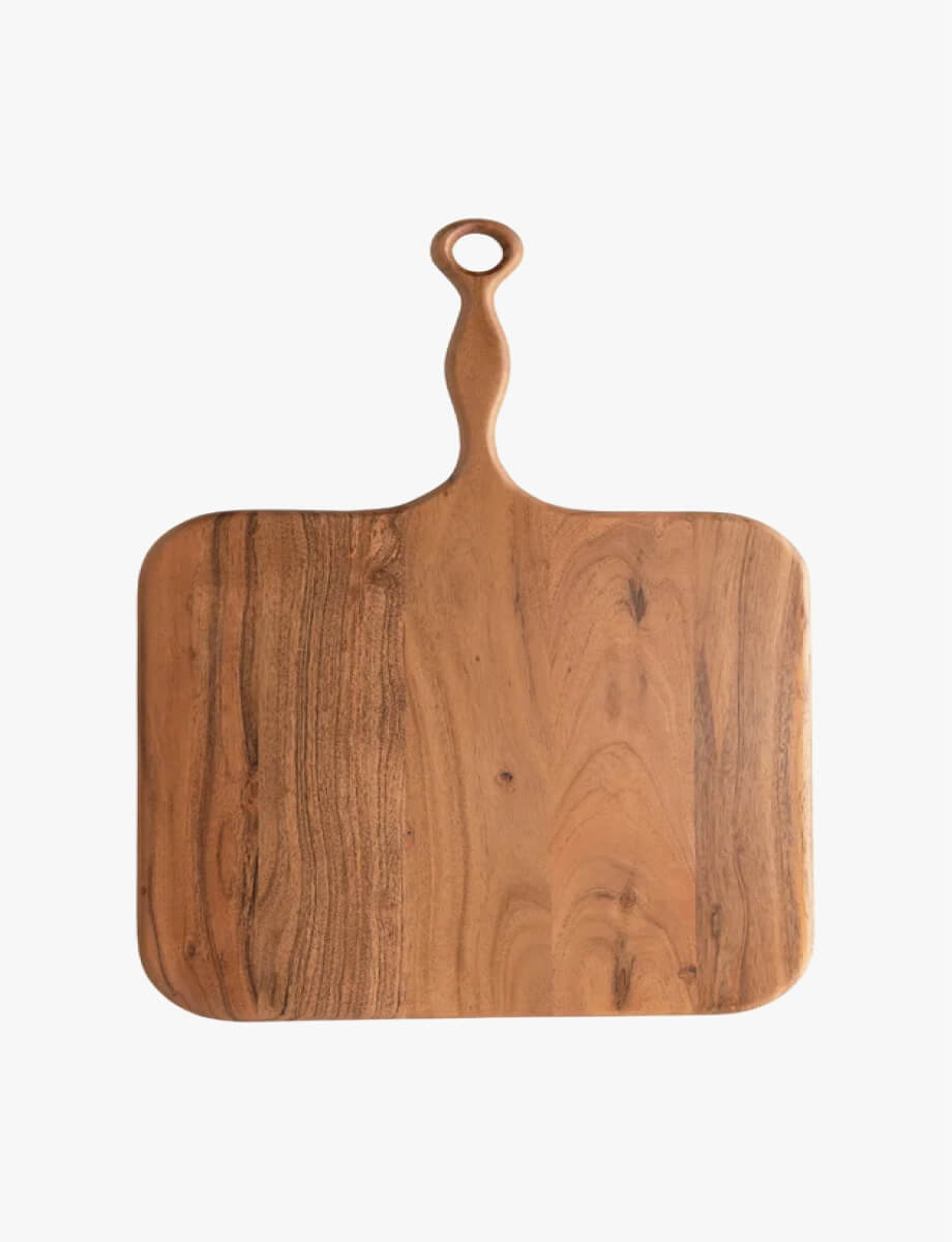 Acacia Wood Cheese/Cutting Board with Handle